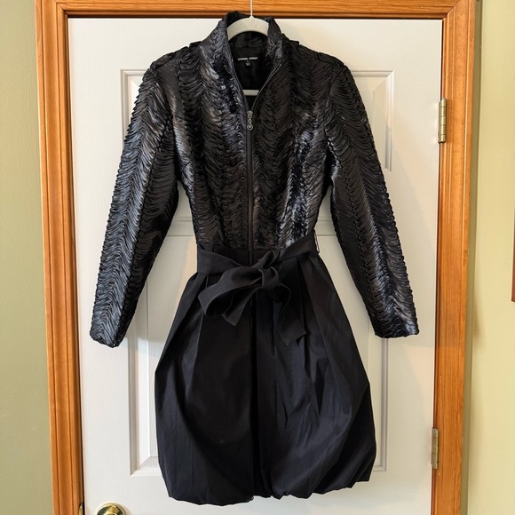 Samuel Dong Zip Up Bubble Hem Dress - Picture 1 of 11